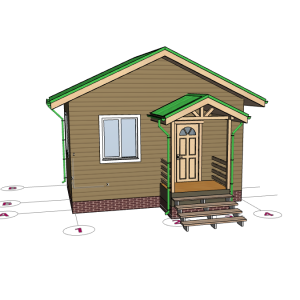 Каркасная дача 4*6 м "Ирга"