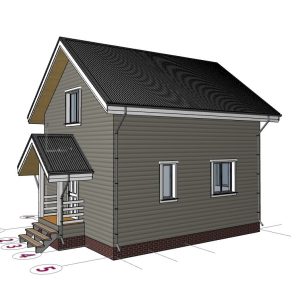 Каркасный дом 6*7 "Плёс" 2х-этажный