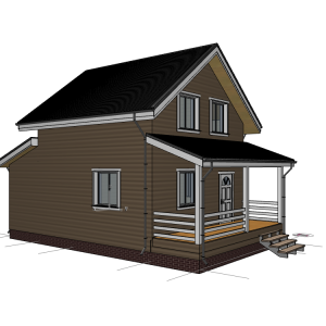 Каркасный дом 6*8 "Подольск" 2х этажный