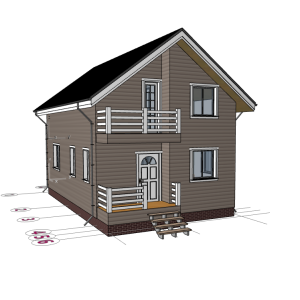 Каркасный дом 6*10м "Коломна", 2 этажа