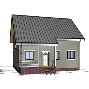 Каркасный дом 8*9 м "Коломна-2" 2х этажный