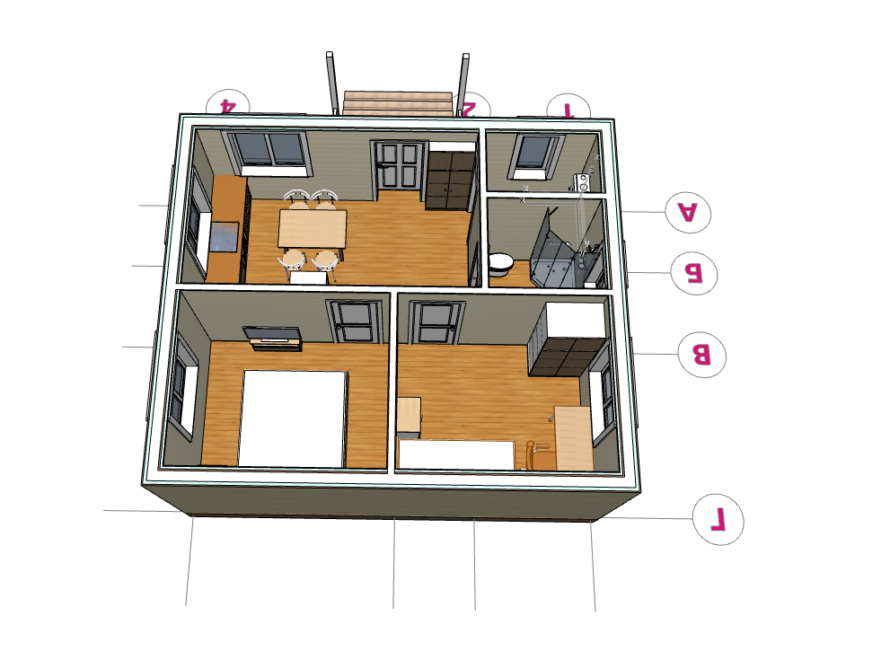Каркасный дом 6*7м "Клюква" - 1 этаж — изображение 7