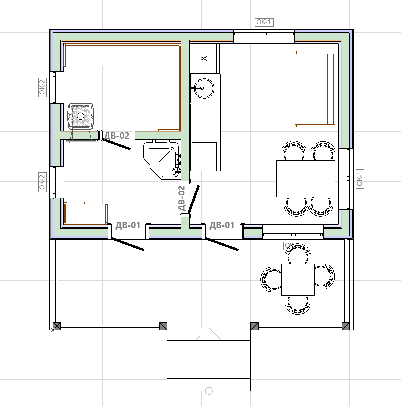 Баня 6м*6м "Рябинка" — изображение 12