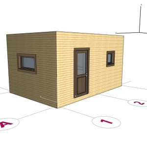 Проект модульной бани 5,3 м х 3,6 м.
