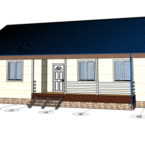 Каркасный дом 10*13м "Монс" 1 этаж