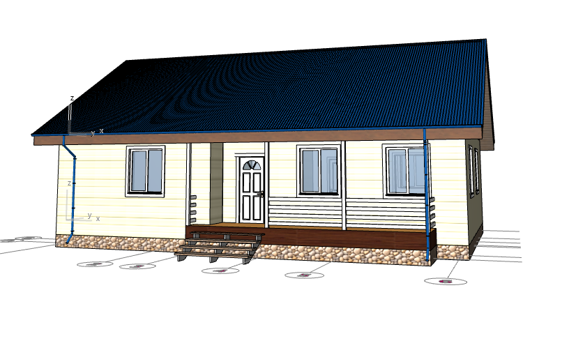 Каркасный дом 10*13м "Монс" 1 этаж