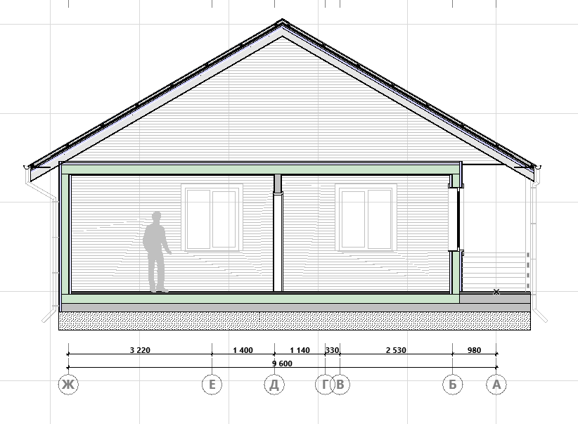 Каркасный дом 10*13м "Монс" 1 этаж — изображение 4