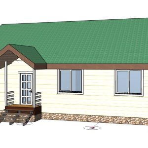 Каркасный дом 8*12 м. "Талса" 1 этаж